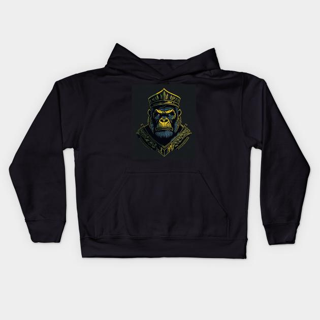 King Gorilla t-shirts Kids Hoodie by jzone_05